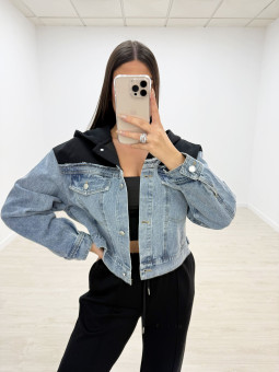 CHAQUETA DENIM DUO NEGRA